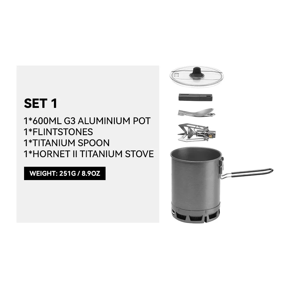 FIRE-MAPLE PETREL G2 G3 Ultralight Cooking System – Portable Gas Stove & Pot for Camping & Hiking