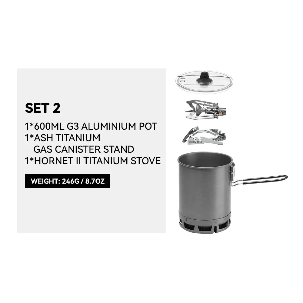 FIRE-MAPLE PETREL G2 G3 Ultralight Cooking System – Portable Gas Stove & Pot for Camping & Hiking