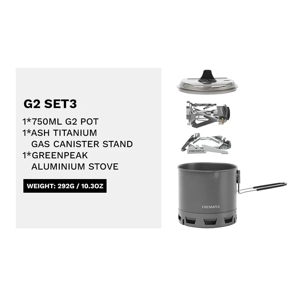 FIRE-MAPLE PETREL G2 G3 Ultralight Cooking System – Portable Gas Stove & Pot for Camping & Hiking