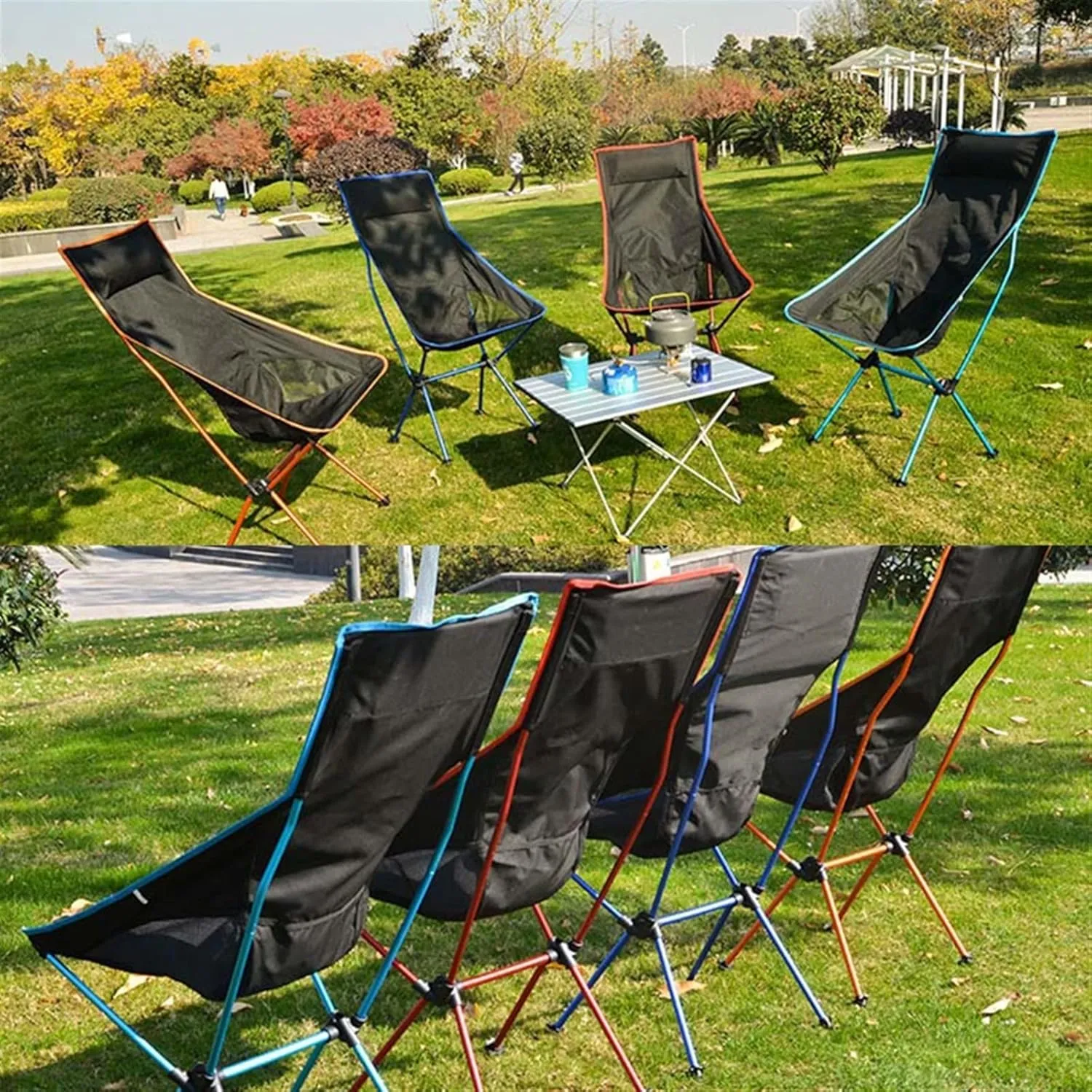 Fishing Chair Outdoor Camping Chairs Folding Moon Chair Portable Extended Hiking Seat Beach Fishing Chair Ultralight Garden Picnic Furniture