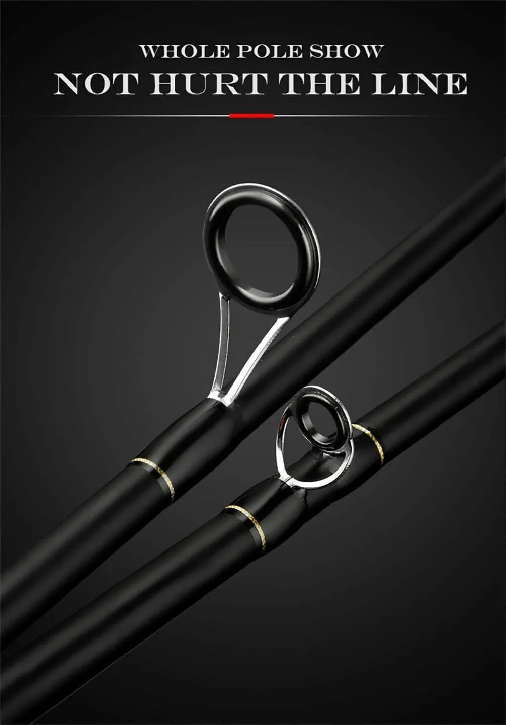 Fishing Lure Rod Spinning Casting Travel Carbon Fiber Pole 2.1M 2.4M 2.7M 3.0M