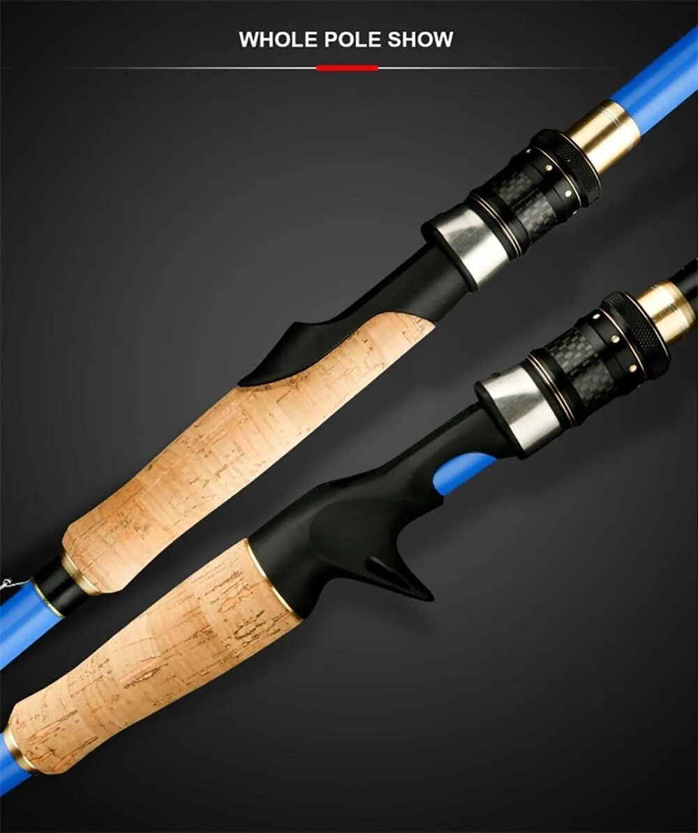 Fishing Lure Rod Spinning Casting Travel Carbon Fiber Pole 2.1M 2.4M 2.7M 3.0M