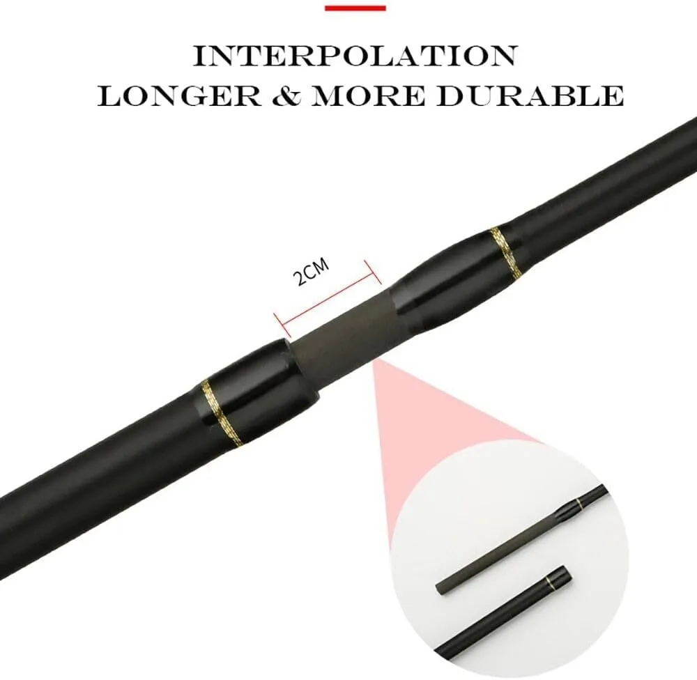 Fishing Lure Rod Spinning Casting Travel Carbon Fiber Pole 2.1M 2.4M 2.7M 3.0M