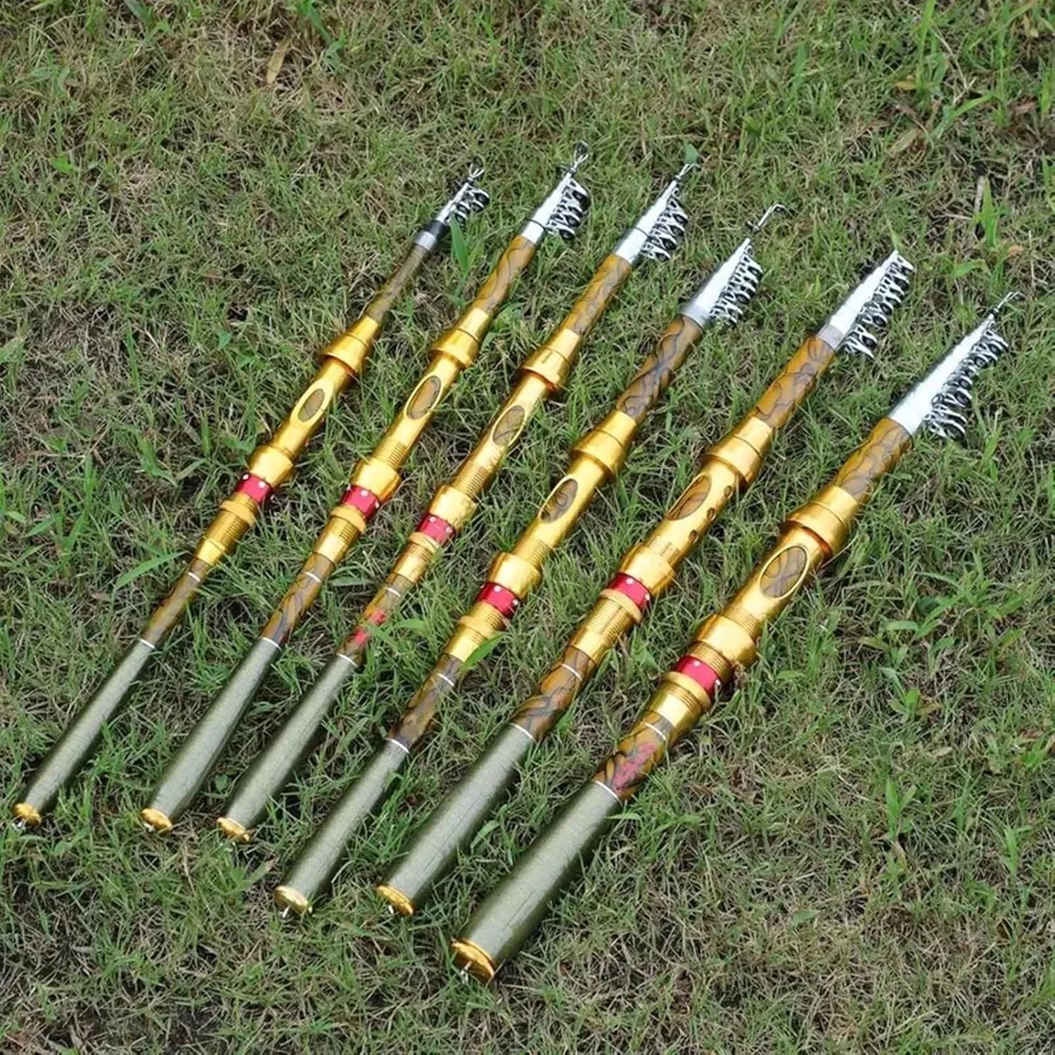 Fishing Rod, 1.8-3.6M Telescopic Fishing Rod M Power Carbon Fiber Pole Travel Rod Carp Fishing Tackle,Suitable for A Variety of Waters