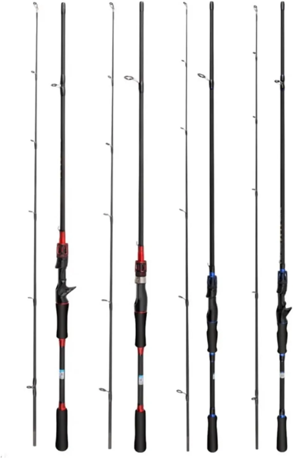 Fishing Rod Bass Fishing Rod Carbon Fiber Spinnning and Casting Lure Pole Bait Weight 8-20g River Lake Reservoir =(Spinning Rod-Red)