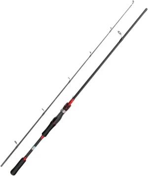 Fishing Rod Bass Fishing Rod Carbon Fiber Spinnning and Casting Lure Pole Bait Weight 8-20g River Lake Reservoir =(Spinning Rod-Red)