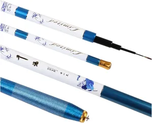 Fishing Rod Carbon Fiber Telescopic Portable Spinning Pole Fishing Gear 28 Tunes for Travel Saltwater Freshwater (Color : Multi-Colored, Size : 5.4m)