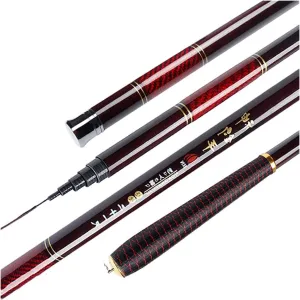 Fishing Rod Combos Super Hard Super Light Carbon Fiber 28 Power Hand Fishing Pole Telescopic Fishing Rod 2.7-7.2M Stream Rod Portable Fishing Tackle Fishing Gear Set