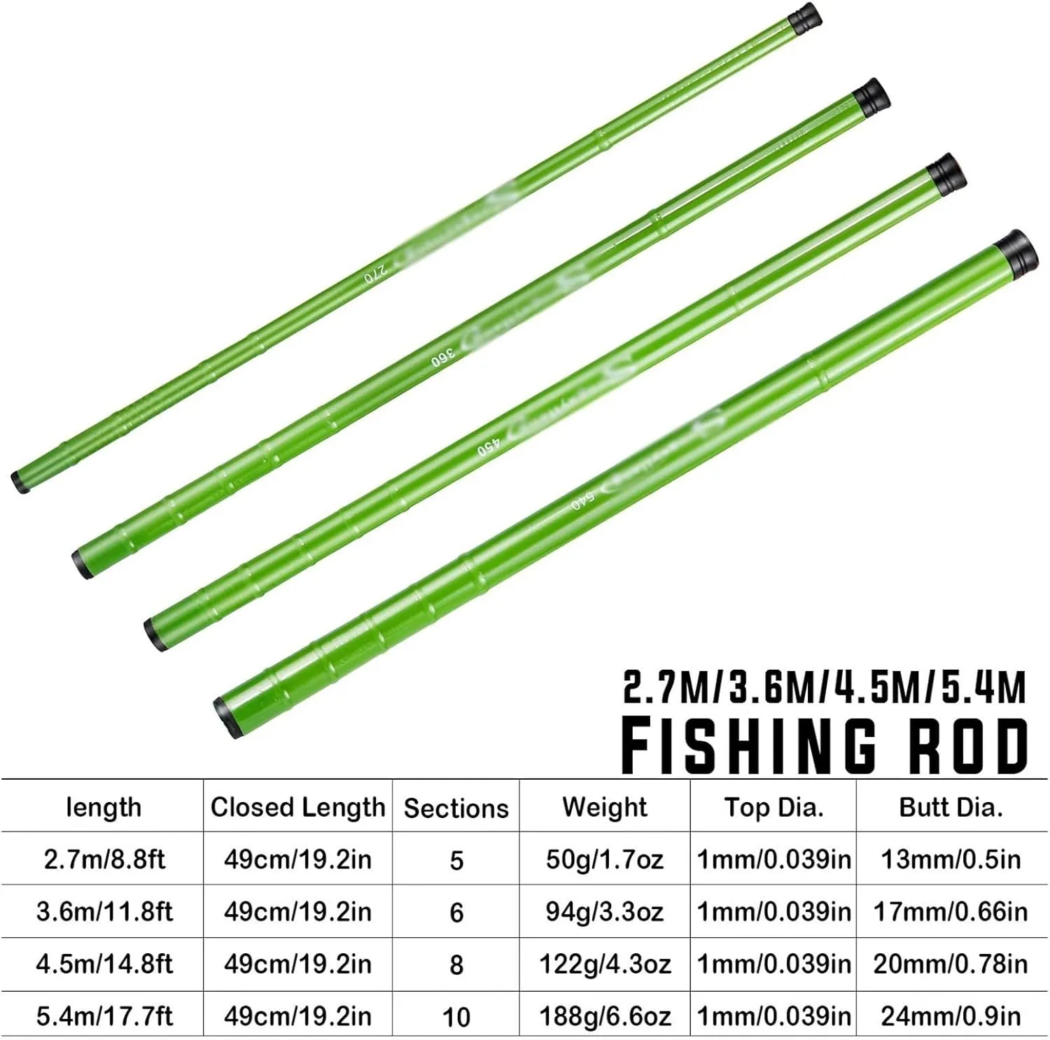 Fishing Rod Kit Carp Fishing Rod Hard Carbon Fiber Portable Ultra Light Telescopic Pole Max Drag 5Kg Fishing Tools Fishing Pole