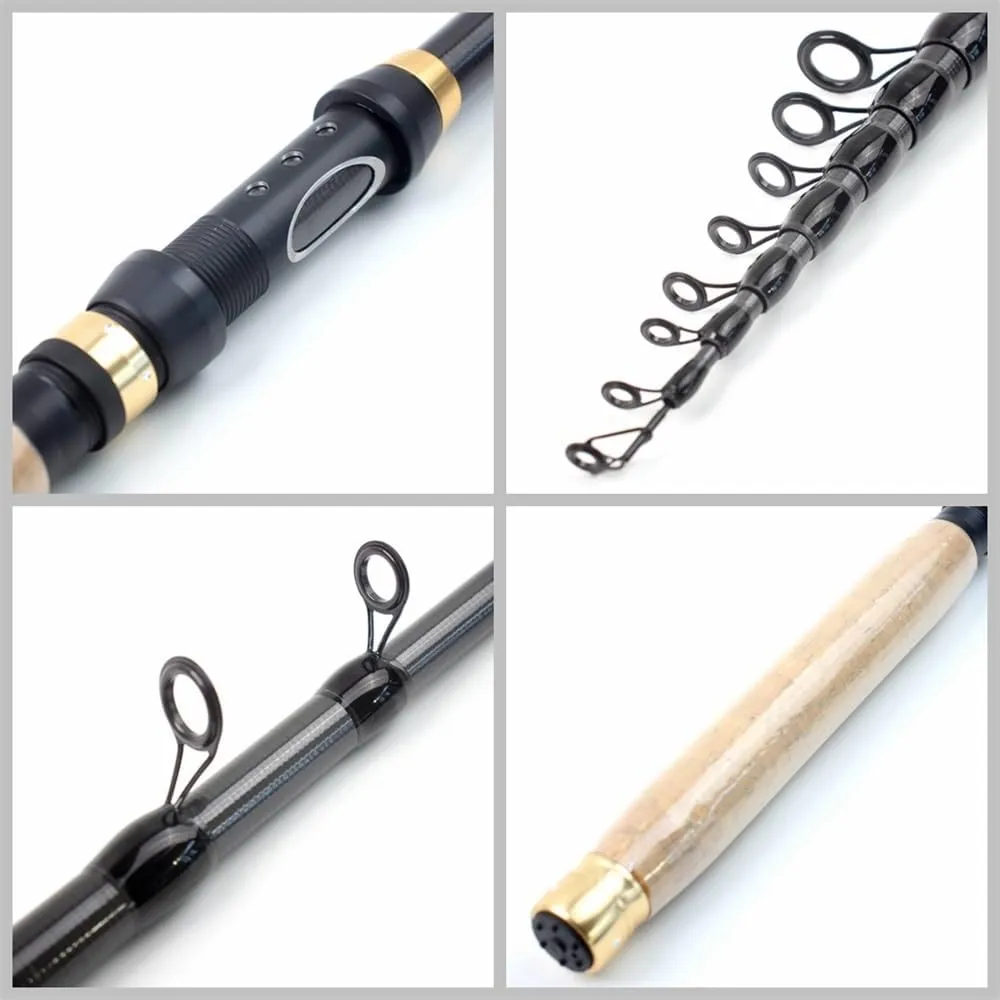 Fishing Rod Multifunctional Portable Lure Fishing Rod Telescopic Carp Pole Fishing Tackle Pocket Travel Fishing Rod Portable Fishing Pole(2.7m)