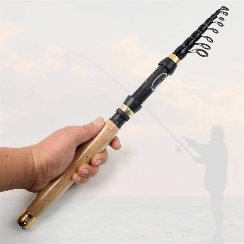 Fishing Rod Multifunctional Portable Lure Fishing Rod Telescopic Carp Pole Fishing Tackle Pocket Travel Fishing Rod Portable Fishing Pole(2.7m)
