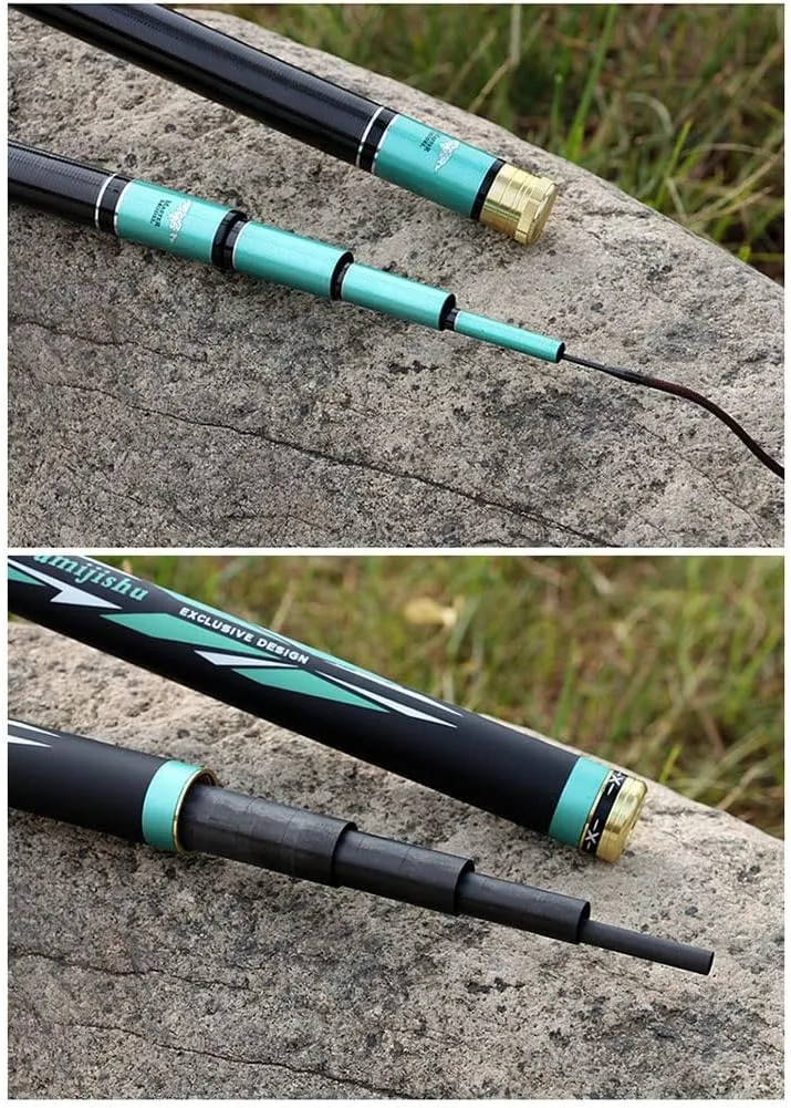 Fishing Rod Telescopic Carbon Fiber Carp Rods Super Hard Ultralight Hand Pole 19 Tone 2.7m 3.0m 3.6m 3.9m 4.5m 4.8m 5.4m 5.7m 6.3m Rivers Streams Lakes Pond