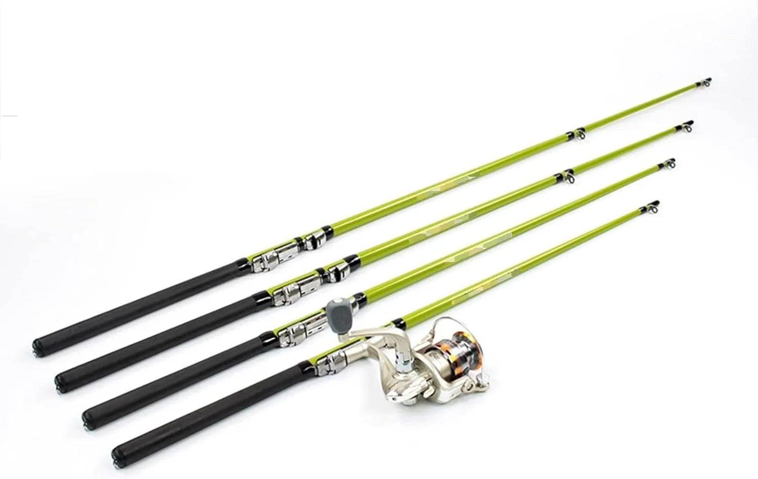 Fishing Rod Telescopic Fishing Rod and Metal Reel Combo Set Fishing Pole for Travel Saltwater Freshwater Boat Fishing Beginners Fishing Pole