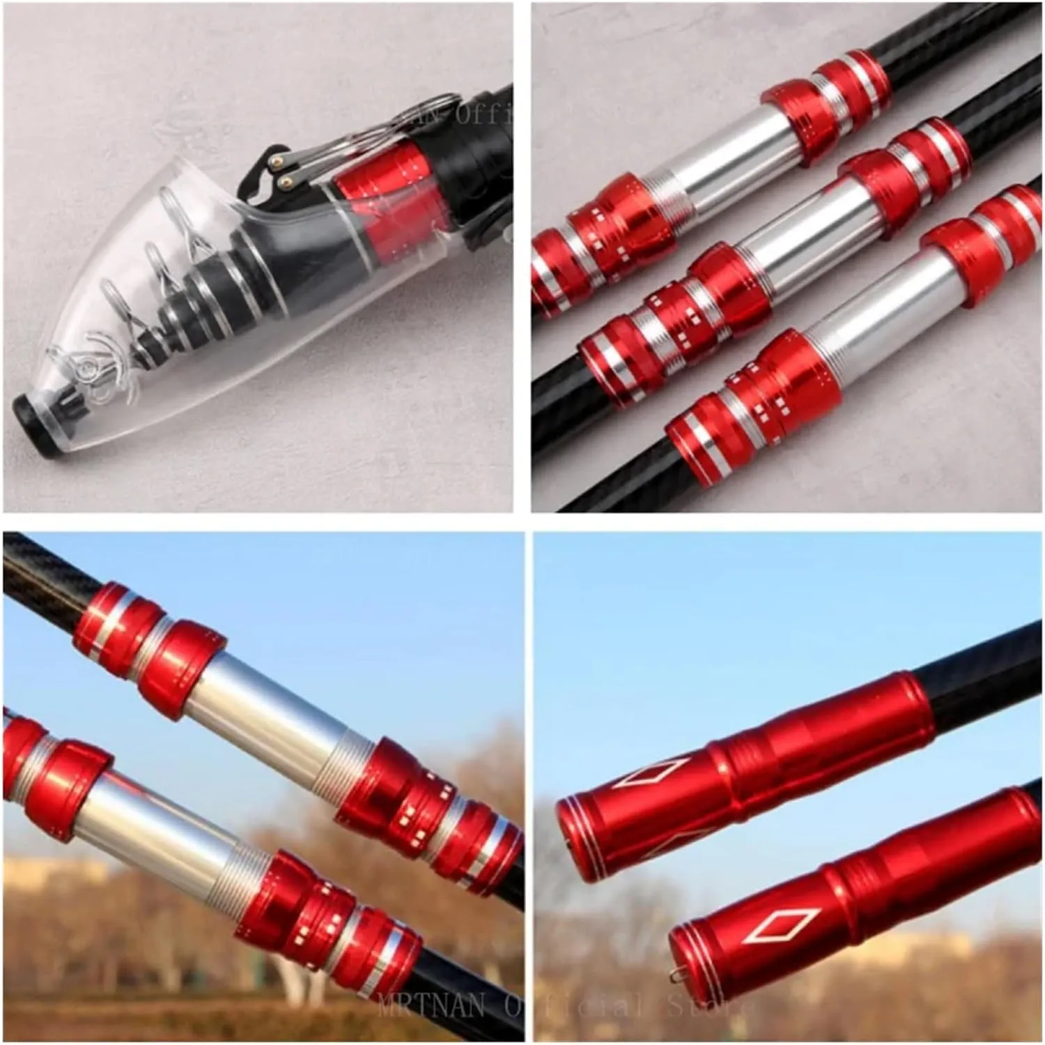 Fishing Rod Telescopic Fishing Rod Travel Surf Rod Spinning Power Throwing Surfcasting Carbon Baitcasting Rod(2.7M)