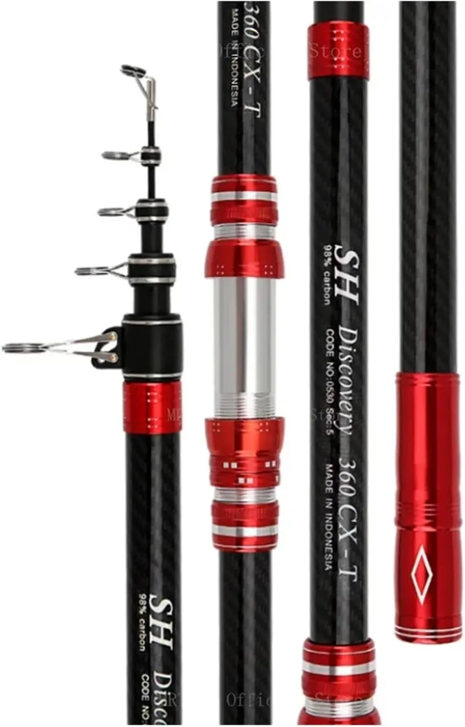 Fishing Rod Telescopic Fishing Rod Travel Surf Rod Spinning Power Throwing Surfcasting Carbon Baitcasting Rod(2.7M)