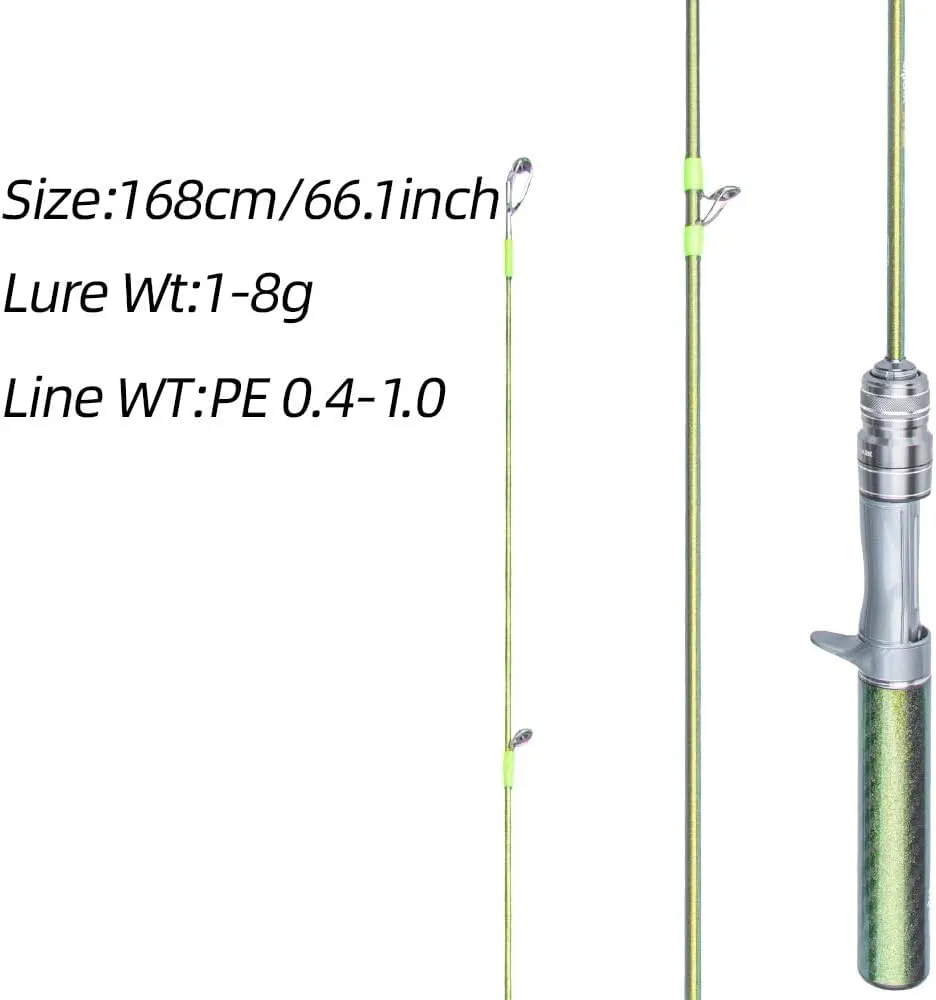 Fishing Rod, UL Carbon Fiber Trout Ultralight Casting Fishing Pole Fishing Gear