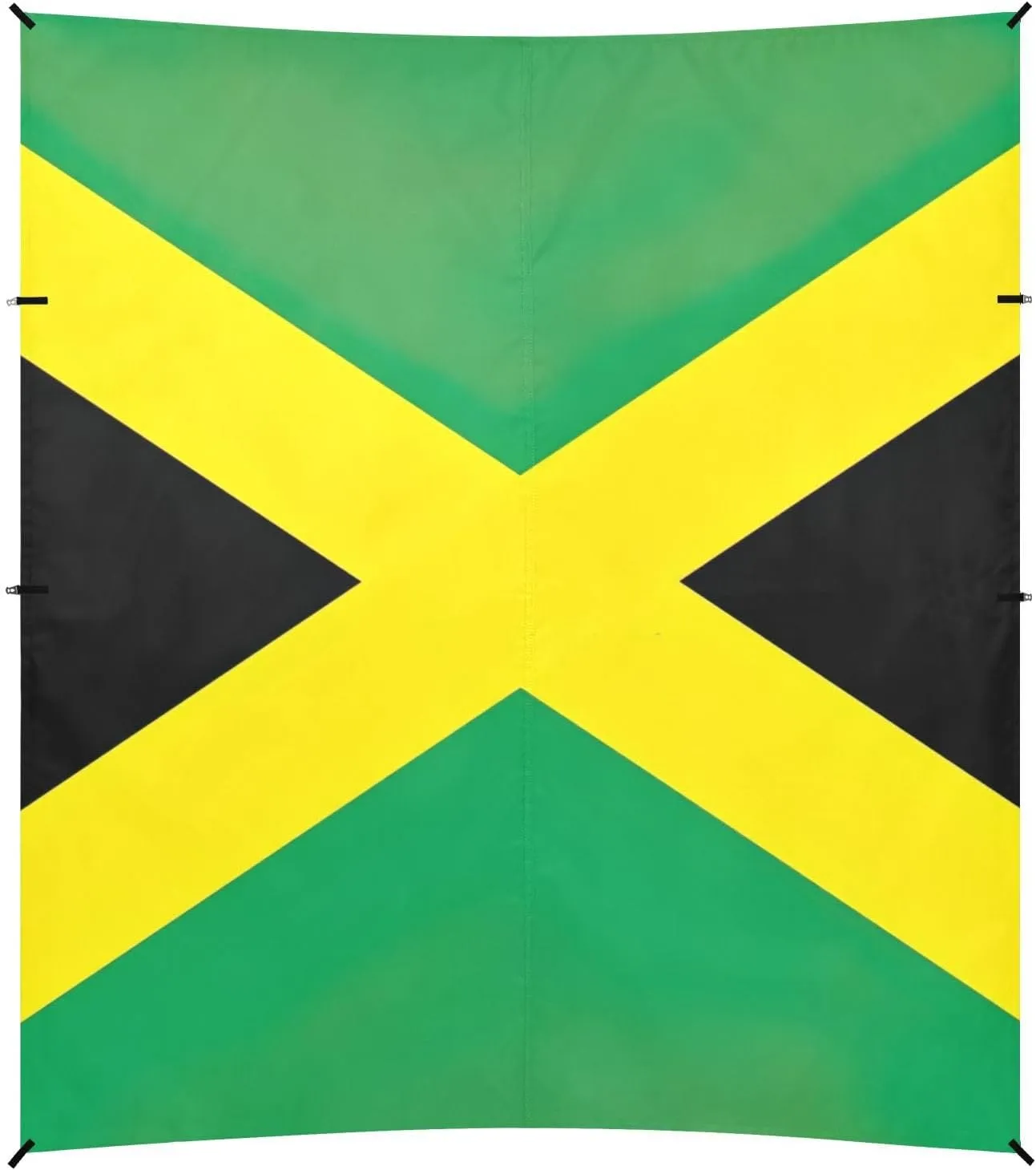 Flag of Jamaica Beach Tent UPF50  Lightweight Sun Shade with Sandbags and Shovel for Backyard, Grassland, Park
