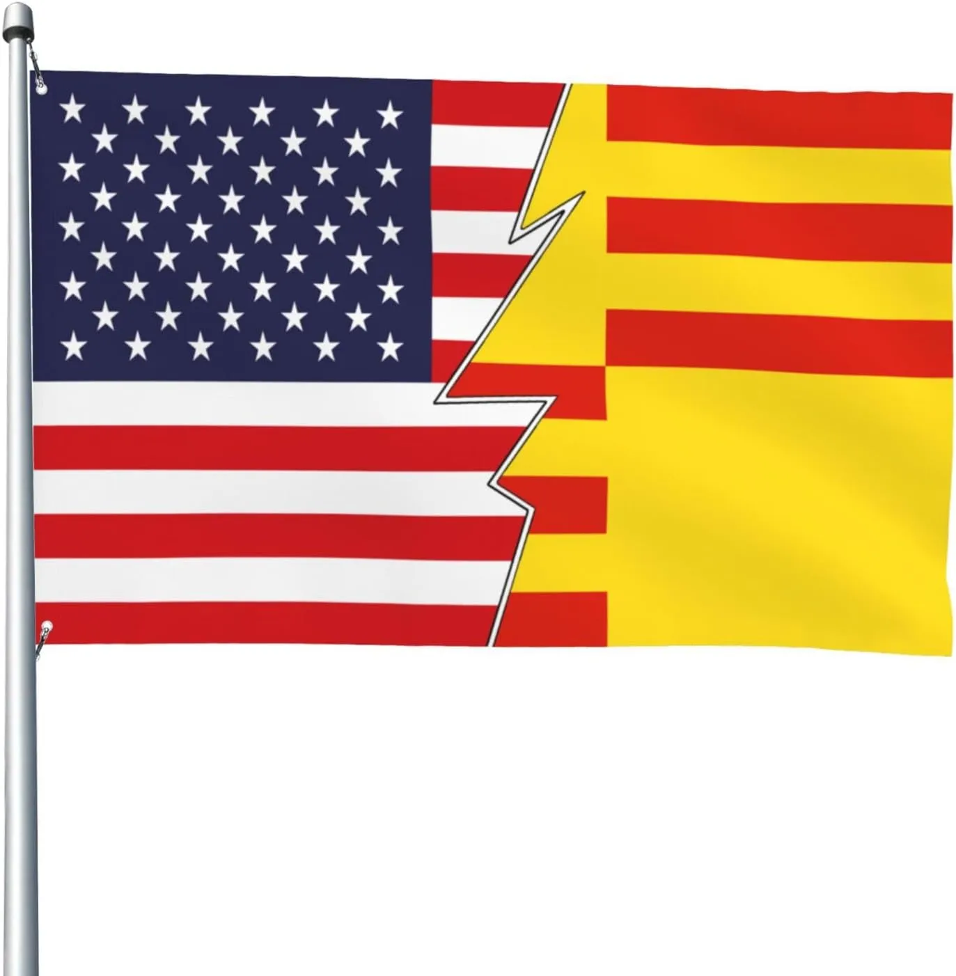 Flag Of San Lorenzo And America Flag 4x6 Ft Heavy Duty Banner Durable Yard Outdoor Flags Decoration For All Seasons