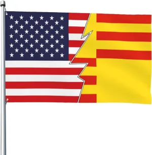 Flag Of San Lorenzo And America Flag 4x6 Ft Heavy Duty Banner Durable Yard Outdoor Flags Decoration For All Seasons