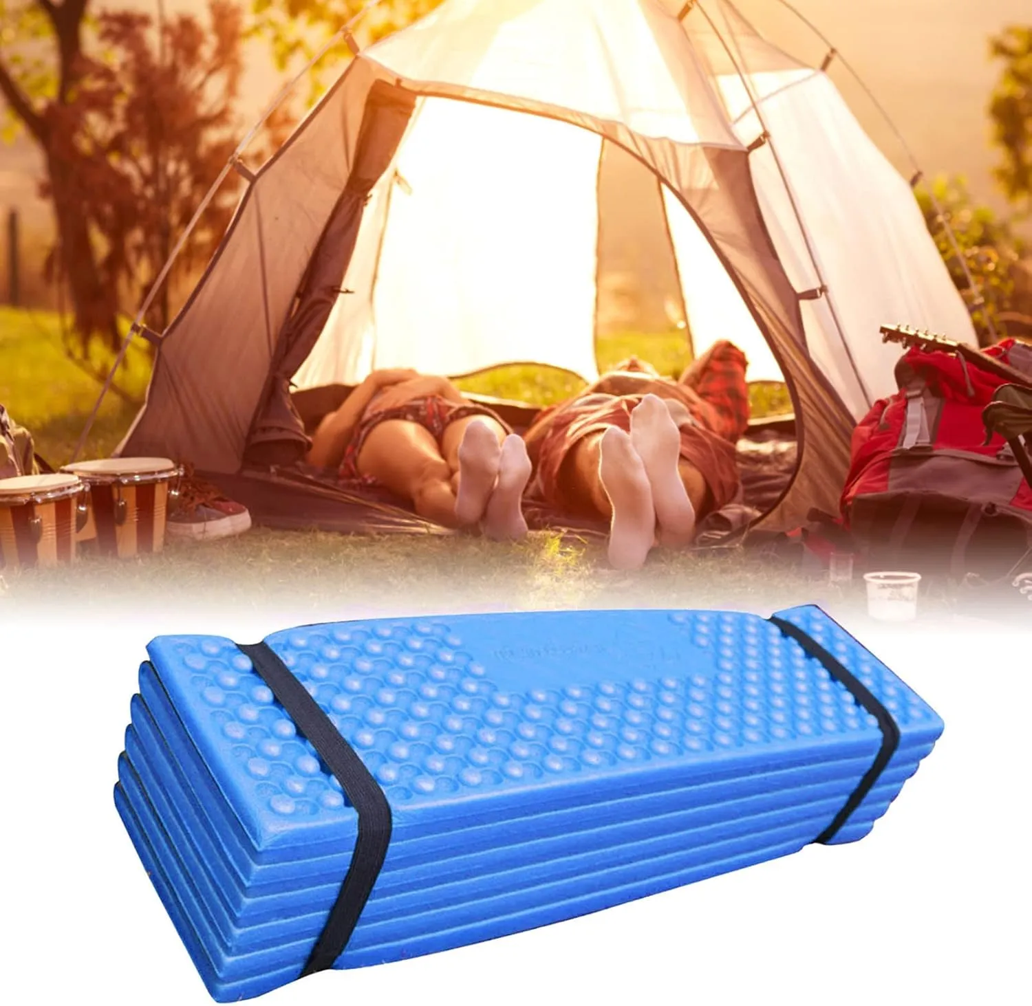 Foam Camping Pads,Foldable Egg Crate Sleeping Pad Camping Sleeping Mat for Backpacking Hiking and Camping