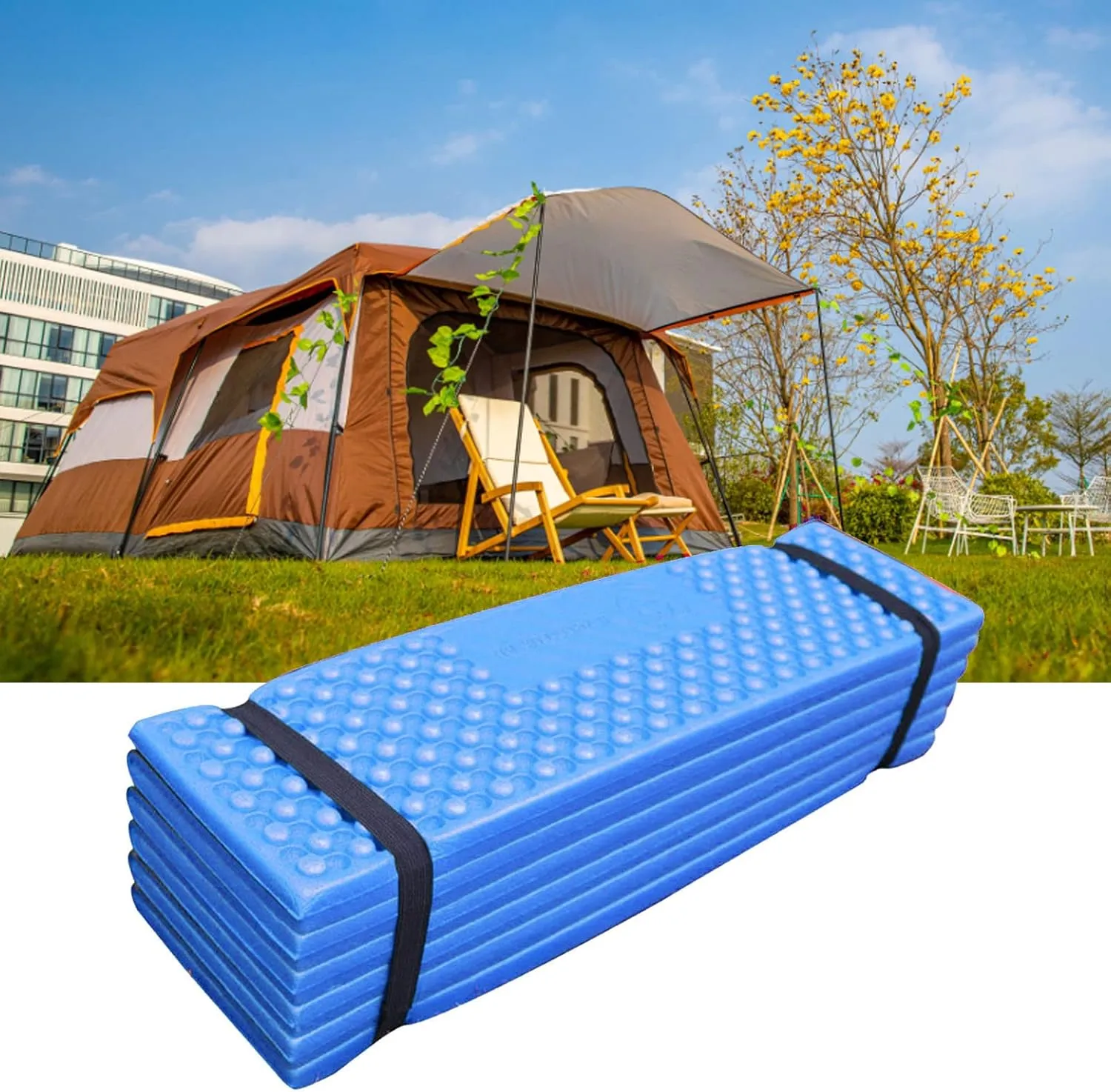 Foam Camping Pads,Foldable Egg Crate Sleeping Pad Camping Sleeping Mat for Backpacking Hiking and Camping