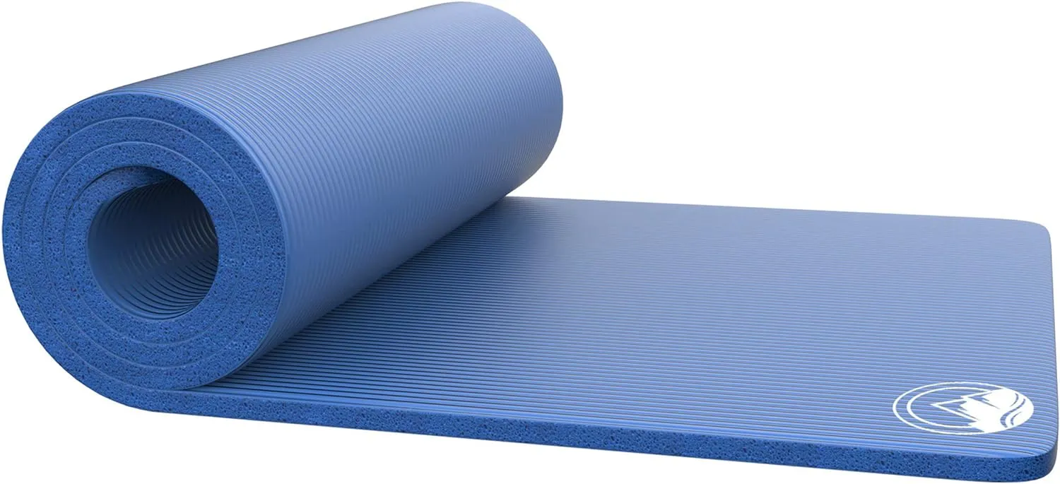 Foam Sleeping Pad for Camping - 0.75-Inch-Thick Waterproof Sleep Pad with Carry Straps for Cots, Tents, or Sleepovers by Wakeman Outdoors (Blue)