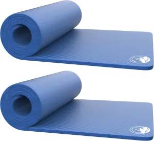 Foam Sleeping Pad for Camping - 0.75-Inch-Thick Waterproof Sleep Pad with Carry Straps for Cots, Tents, or Sleepovers by Wakeman Outdoors (Blue)