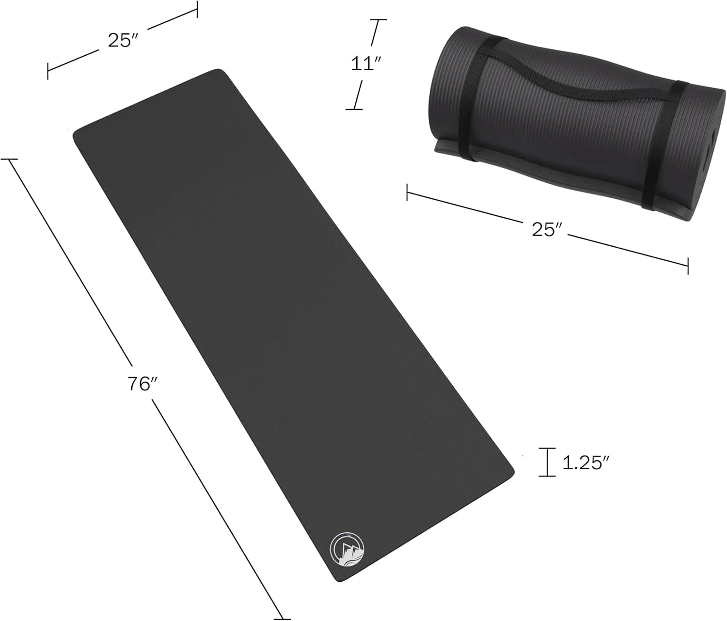 Foam Sleeping Pad for Camping - 0.75-Inch-Thick Waterproof Sleep Pad with Carry Straps for Cots, Tents, or Sleepovers by Wakeman Outdoors (Blue)