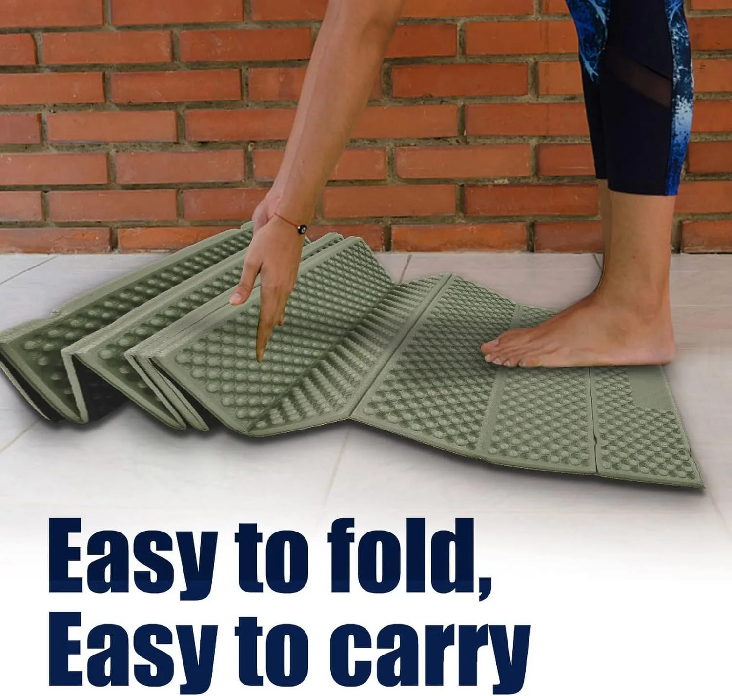 foldable sleeping pad, Outdoor Foam sleeping pad Camping, Folding Beach Tent Sleeping Pad, Waterproof camping Mattress sleeping pad sleeping mat (green)