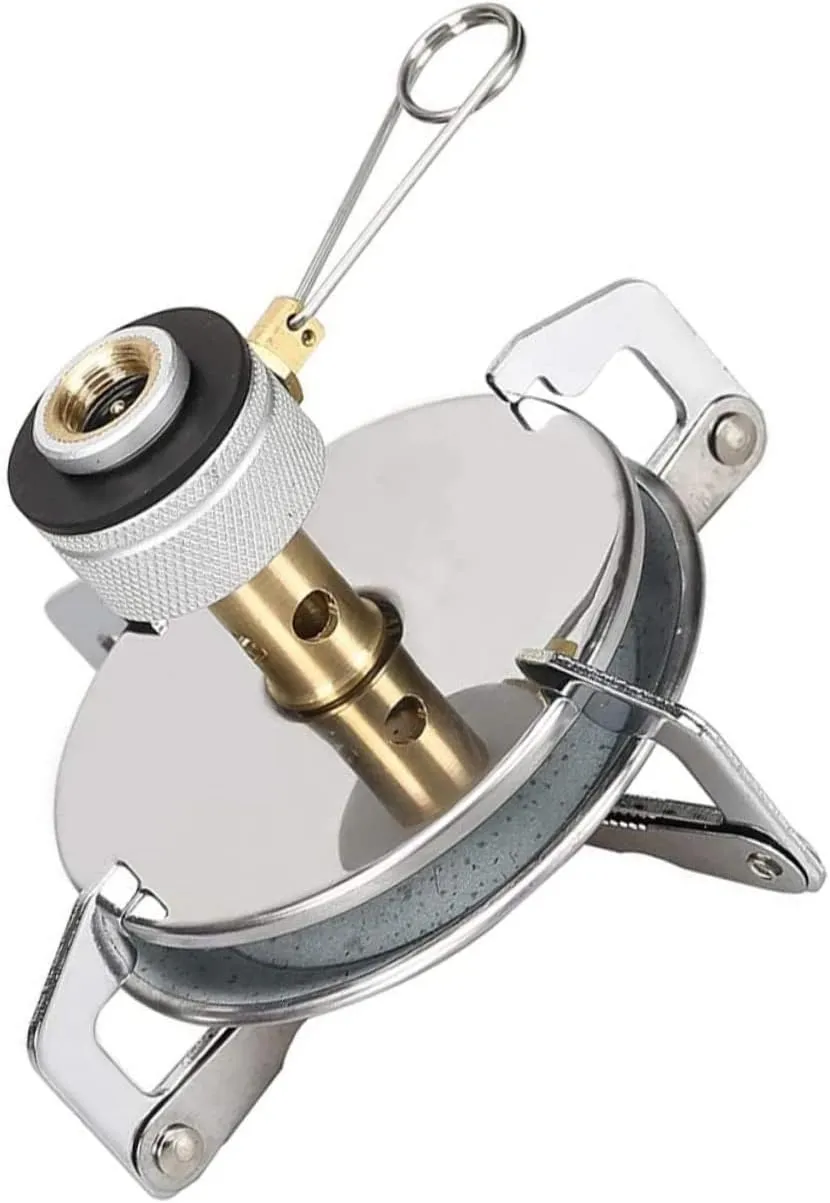 Folding Camping Stove Portable Gas Burner Stainless Steel Outdoor Metal Burning Stove