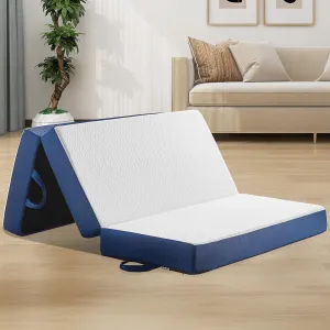 Folding Mattress Twin,6 inch Memory Foam Tri Fold,Portable Mattress with Washable Cover, Guest Bed Portable Foldable Mattress Topper for Camping, Road Trip,Travel(38"×75"×6")