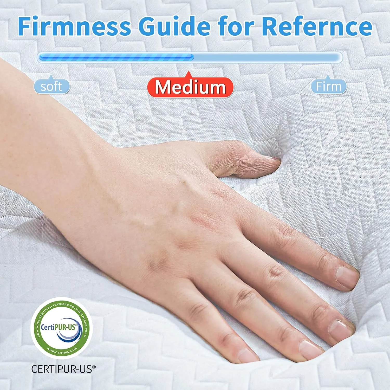 Folding Mattress Twin,6 inch Memory Foam Tri Fold,Portable Mattress with Washable Cover, Guest Bed Portable Foldable Mattress Topper for Camping, Road Trip,Travel(38"×75"×6")