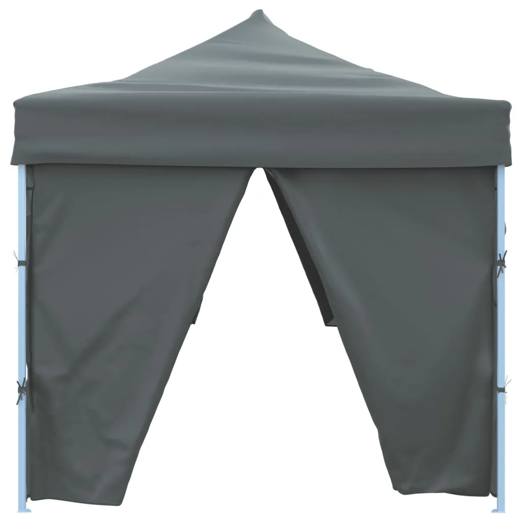 Folding Pop-up Party Tent with 8 Sidewalls 3x9 m Anthracite