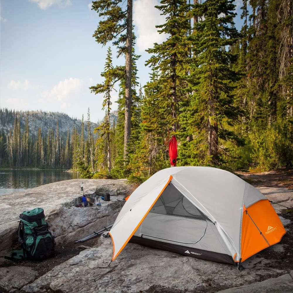 Forceatt Tent for 2 and 3 Person is Waterproof and Windproof, Camping Tent for 3 to 4 Seasons,Lightweight Aluminum Pole Backpacking Tent Can be Set Up Quickly,Great for Hiking