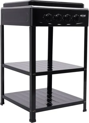 Four Burner Grill Dual Natural Gas Cooker Outdoor Camping Stove Stand BBQ