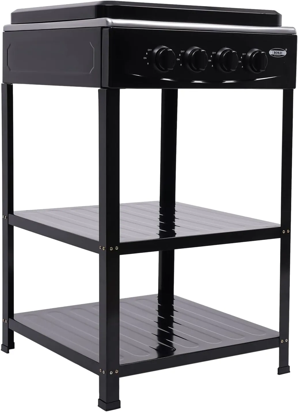 Four Burner Grill Dual Natural Gas Cooker Outdoor Camping Stove Stand BBQ