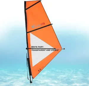 Freein Windsurf SUP Sail Inflatable Paddle Board Windsurfing Compact Sail - 5.5