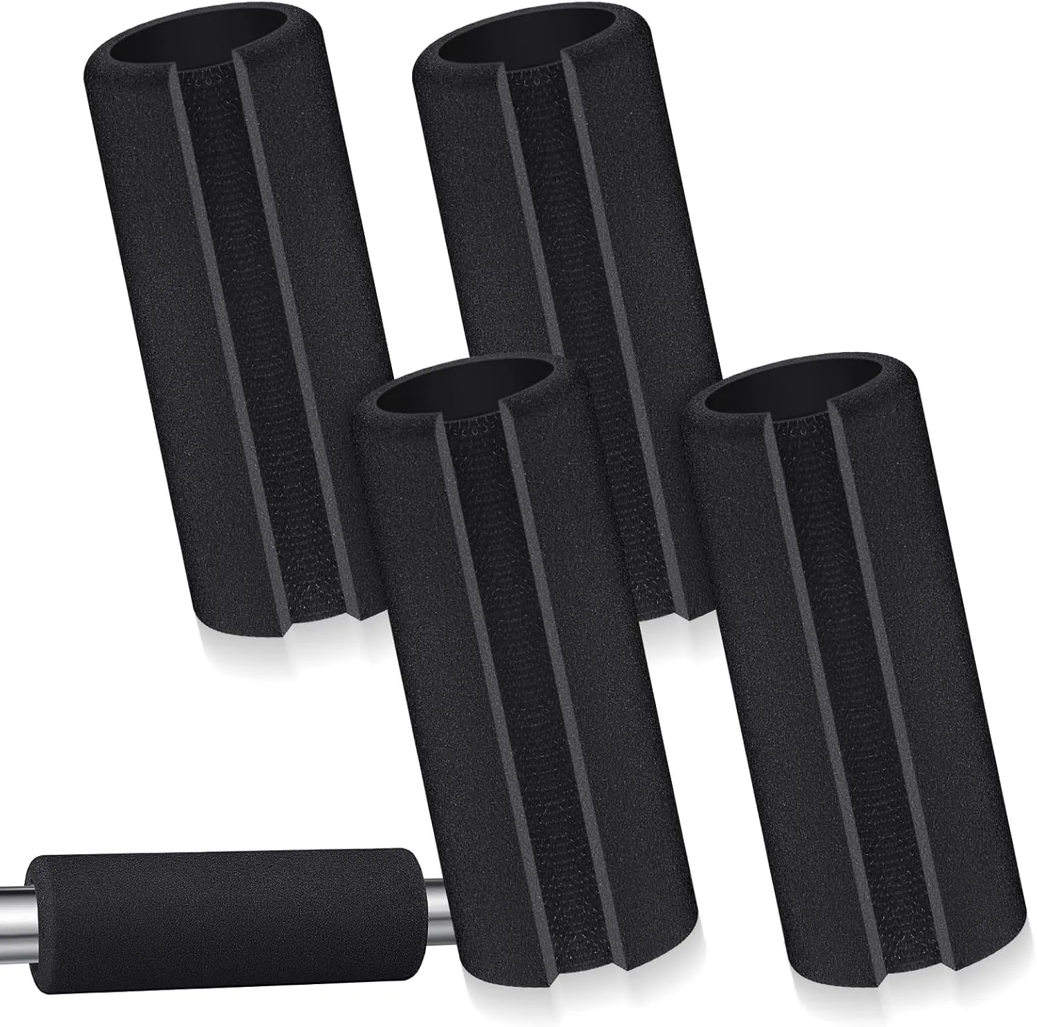 Frienda 4 Pcs Handle Grips 4.25 Inch NBR Rubber Foam Grip Wrap Soft Buffer Tube Cover Buffer Tube Pad Comfortable Handle Covers for Fitness Home Garden Bicycle Exercise Equipment Handlebar Replacement