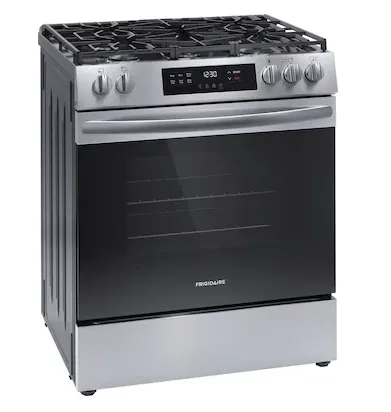 Frigidaire FCFG306CAS, Gas Range, 30" Width, Self Clean, 5 Burners, 5.0 cu. ft. Capacity, Storage Drawer, 1 Ovens, Stainless Steel colour