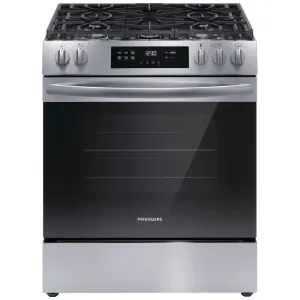 Frigidaire FCFG306CAS, Gas Range, 30" Width, Self Clean, 5 Burners, 5.0 cu. ft. Capacity, Storage Drawer, 1 Ovens, Stainless Steel colour
