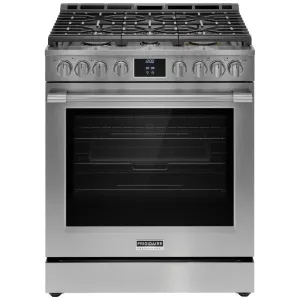 Frigidaire Professional PCFG3080AF Gas Range, 30 inch Exterior Width, Self Clean, Convection, 6 Burners, 6.0 cu. ft. Capacity, Air Fry,