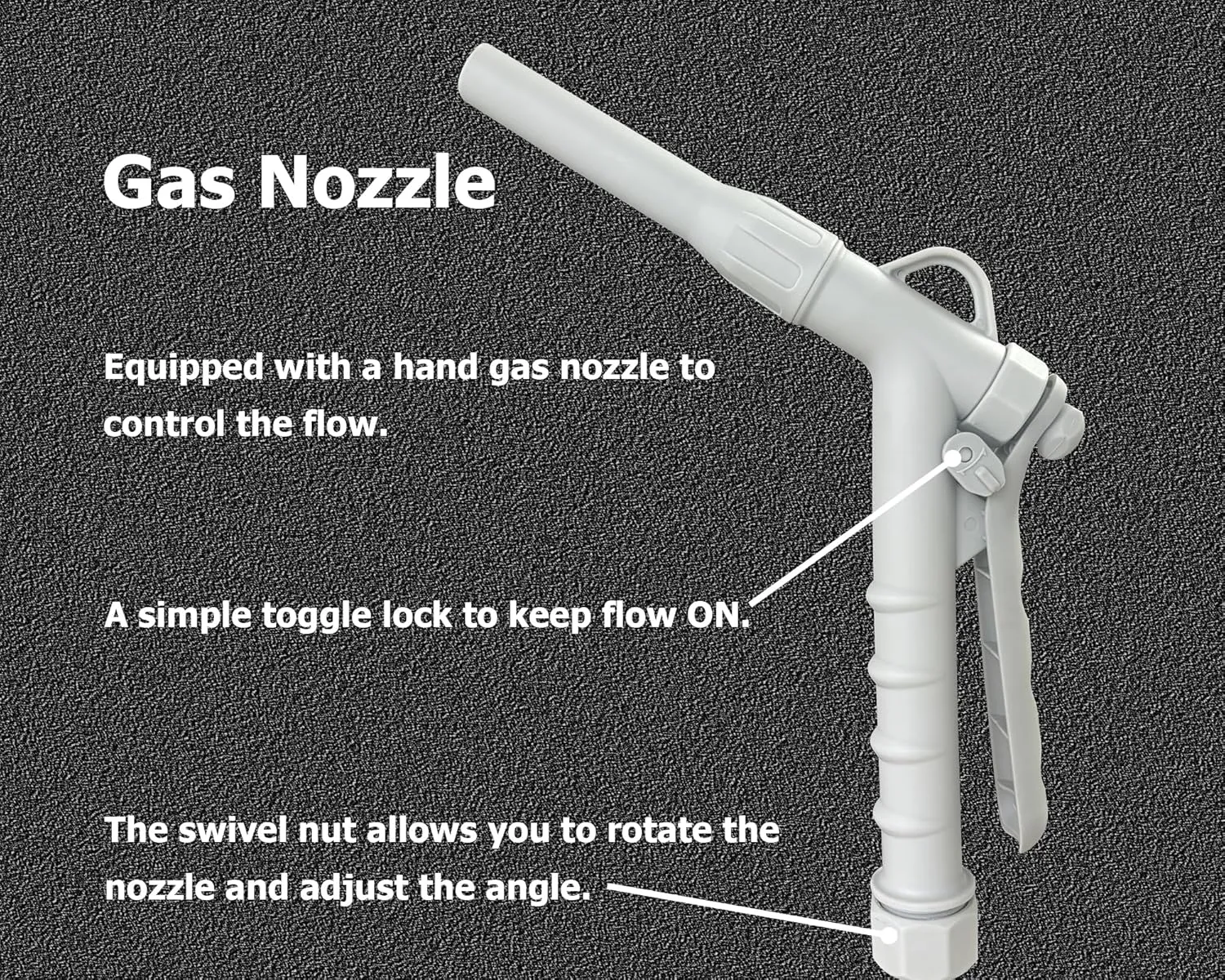 Fuel Transfer Pump Battery Powered Electric Portable Gas Can Tank Pump for Gasoline Diesel kerosene Liquid with Flexible Hose Hand Gas Nozzle(Can Not Included)