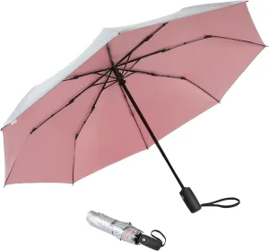 G4Free UPF 50  UV Protection Large Travel Umbrella 42/46 Inch Auto Open Close Windproof Sun Blocking Umbrella