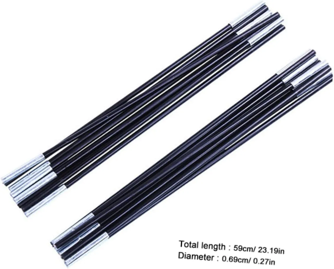 GANAZONO 2pcs Multiplayer Tent Pole Replacement Fiberglass Tent Pole Kit Replacement Kit for Tent Pole