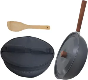 GANAZONO Sturdy Aluminum Alloy Camping Pot Nonstick Surface Detachable Handle Outdoor Grill Pan Hot Pot for Hiking