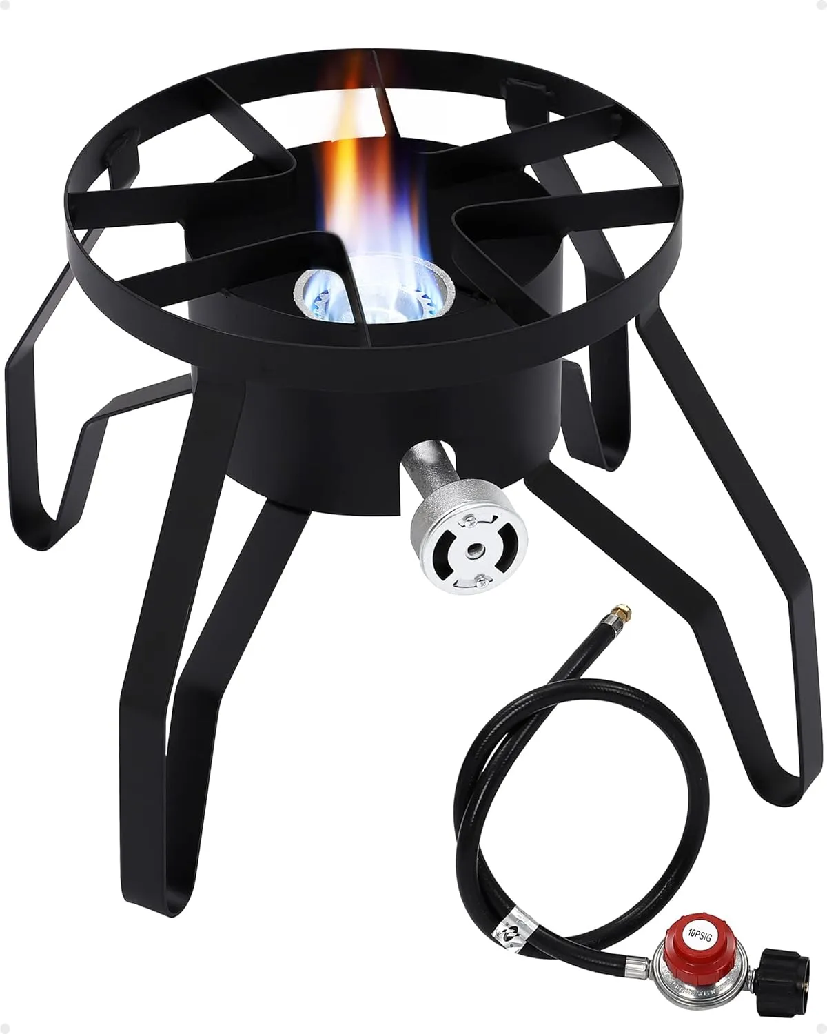 GAOMON Single Burner Propane Stove - Adjustable Regulator - Ideal for Home Brewing, Turkey Frying, and Outdoor Cooking