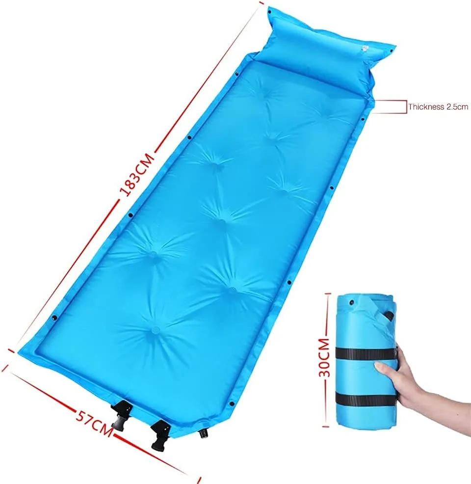 GaRcan Inflatable Sleeping Mattress 2 Colors Camping Mat Self Inflatable Mattresses Camp Inflatable Mattress Outdoor Camp Mat Tent Mat (1 One Seat)