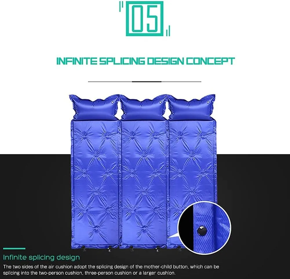 GaRcan Inflatable Sleeping Mattress 2 Colors Camping Mat Self Inflatable Mattresses Camp Inflatable Mattress Outdoor Camp Mat Tent Mat (1 One Seat)