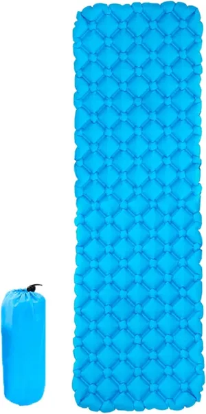 GaRcan Inflatable Sleeping Mattress Camping Mat Inflatable Mattresses Camp Air Mattress Outdoor Mat 5 Colors Tent Mat Ultralight Sleeping Pad Hiking Folding Bed, Camping Sleeping Mat (Sky