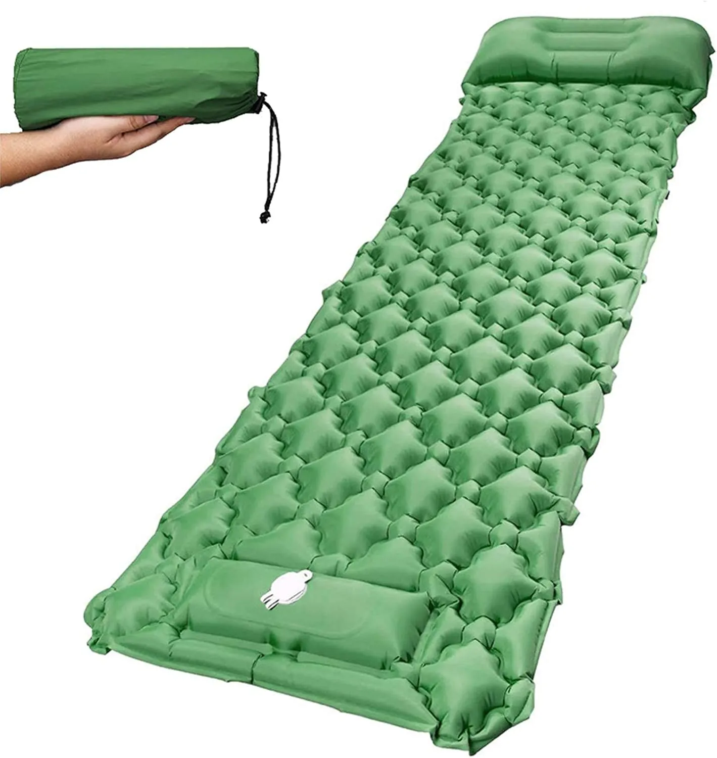 GaRcan Inflatable Sleeping Mattress Camping Mattress Self-Inflating, Portable Sleeping Pad, Waterproof and Moisture-Proof Roll Mats, Self-Inflating Camping Mat with Built-in Inflatable Pillo